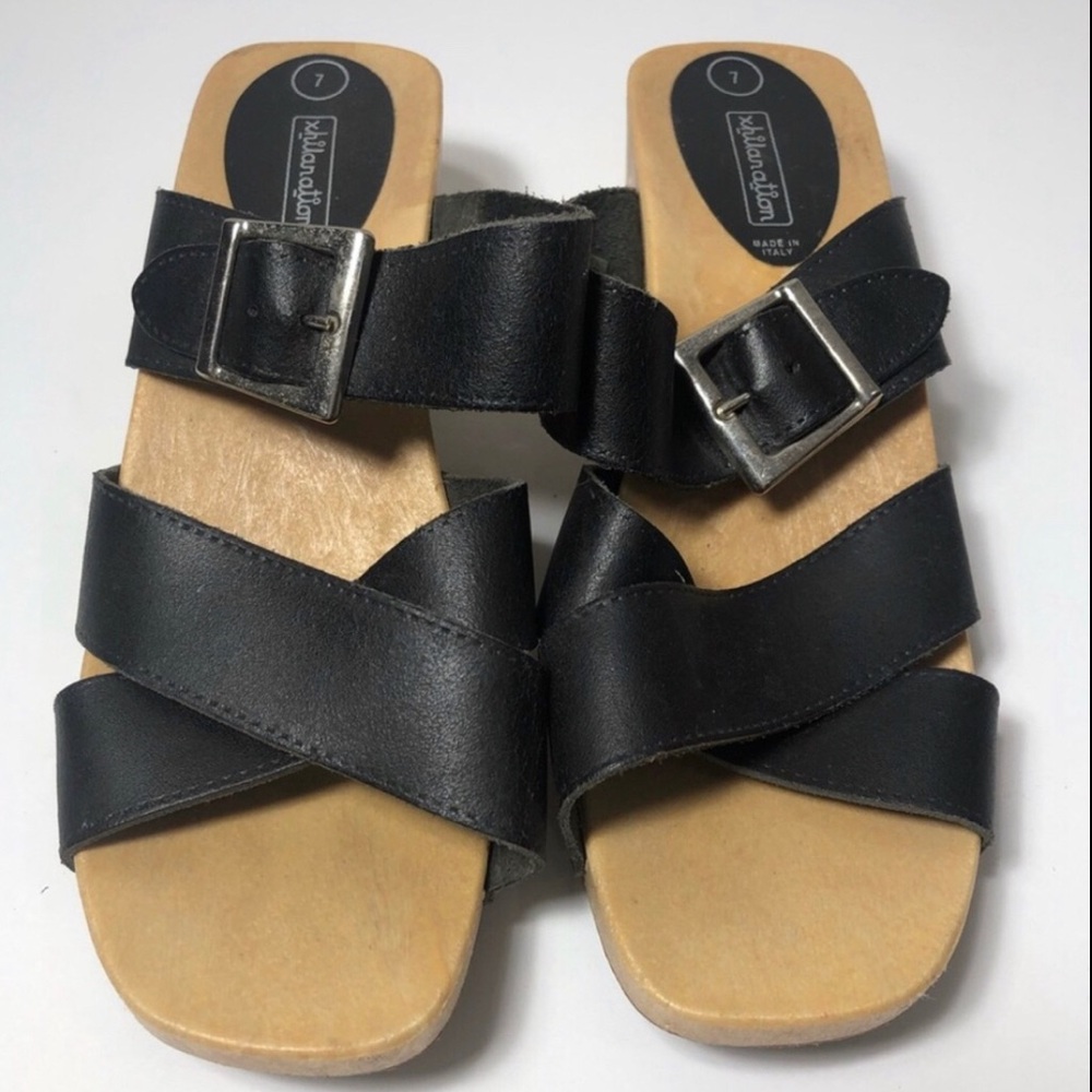 Xhilaration Black Cross-Strap Sandals. Size 7. - Picture 3 of 7